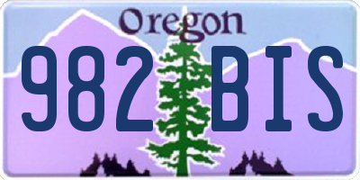 OR license plate 982BIS