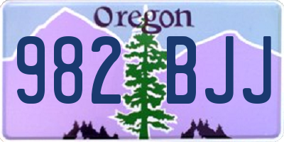 OR license plate 982BJJ