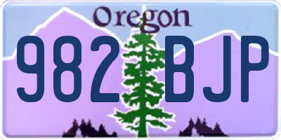 OR license plate 982BJP