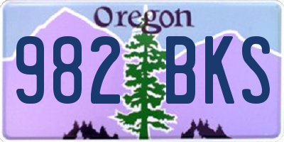 OR license plate 982BKS