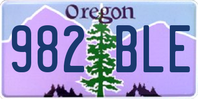 OR license plate 982BLE