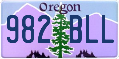 OR license plate 982BLL