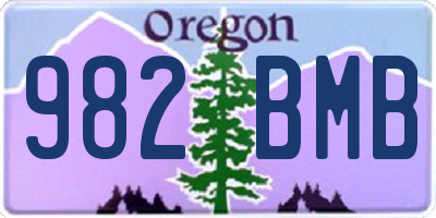 OR license plate 982BMB