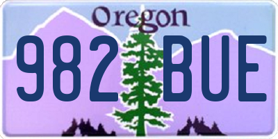 OR license plate 982BUE