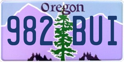 OR license plate 982BUI