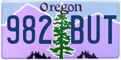 OR license plate 982BUT
