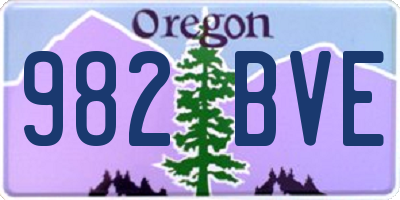 OR license plate 982BVE