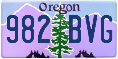 OR license plate 982BVG