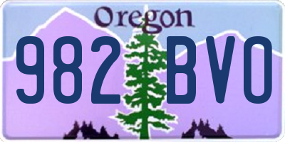 OR license plate 982BVO