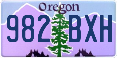 OR license plate 982BXH