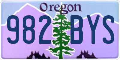 OR license plate 982BYS