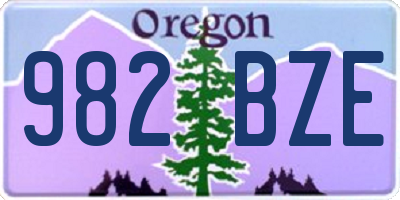 OR license plate 982BZE