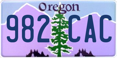 OR license plate 982CAC