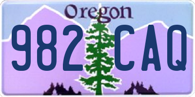 OR license plate 982CAQ
