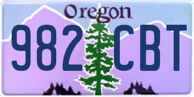 OR license plate 982CBT