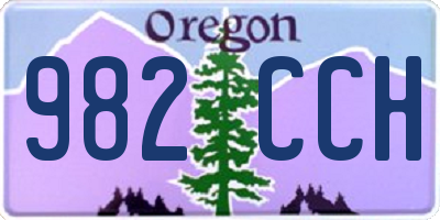 OR license plate 982CCH