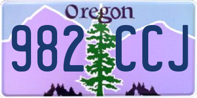OR license plate 982CCJ