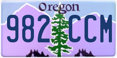 OR license plate 982CCM