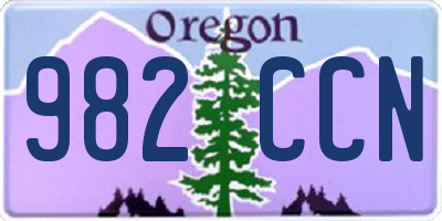 OR license plate 982CCN