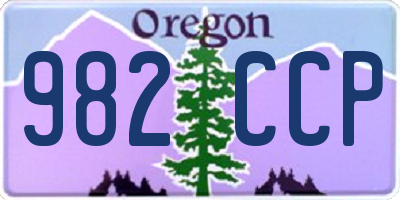 OR license plate 982CCP