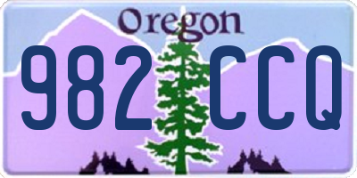 OR license plate 982CCQ