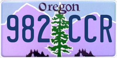 OR license plate 982CCR