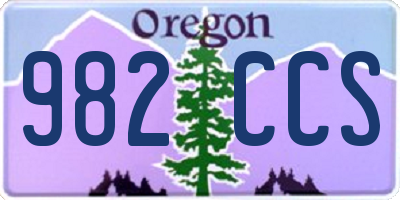 OR license plate 982CCS