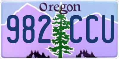 OR license plate 982CCU