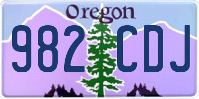 OR license plate 982CDJ