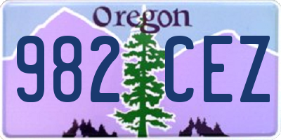 OR license plate 982CEZ
