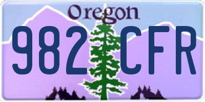 OR license plate 982CFR