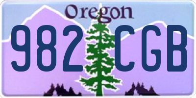 OR license plate 982CGB
