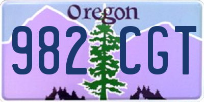 OR license plate 982CGT