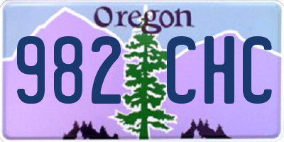 OR license plate 982CHC