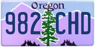 OR license plate 982CHD