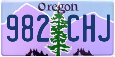 OR license plate 982CHJ