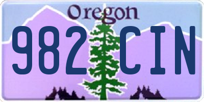 OR license plate 982CIN