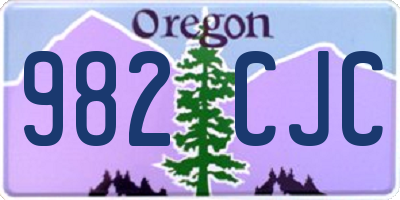 OR license plate 982CJC