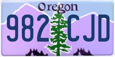 OR license plate 982CJD