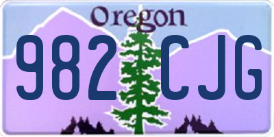 OR license plate 982CJG