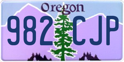 OR license plate 982CJP