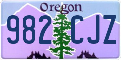 OR license plate 982CJZ
