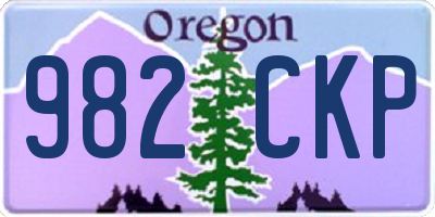 OR license plate 982CKP