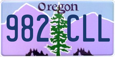 OR license plate 982CLL