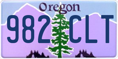 OR license plate 982CLT