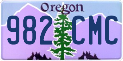 OR license plate 982CMC