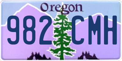 OR license plate 982CMH