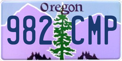OR license plate 982CMP