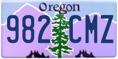 OR license plate 982CMZ