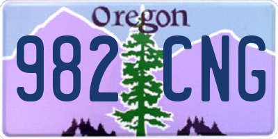 OR license plate 982CNG